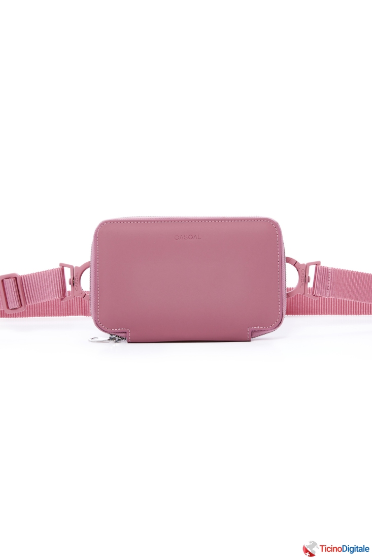 Borsa a tracolla con Powerbank integrata Rosa