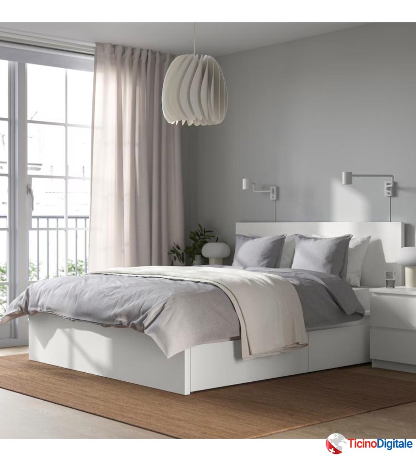 Vendo letto IKEA MALM con 4 cassetti - Buono stato